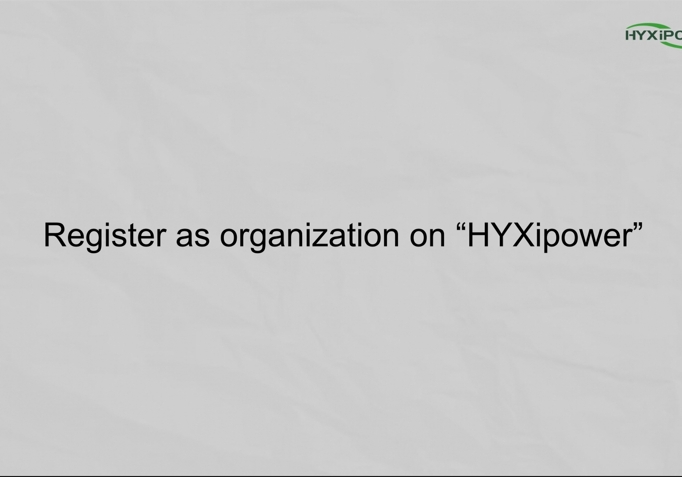 HYXiPOWER APP_Organizations register