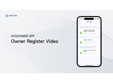 HYXiPOWER APP_Owner registration